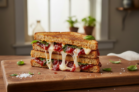 The Ultimate Tomato Basil Jam Grilled Cheese