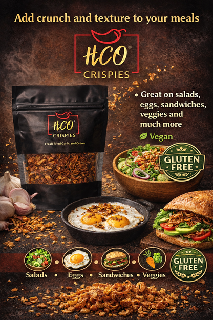 HCO Crispies- Fried Garlic and Onion Seasoning for Foodie