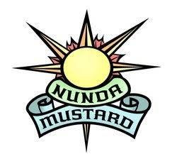 A stylized logo or emblem reading 'NUNDA MUSTARD' with a yellow sunburst and ribbon banner on a white background.